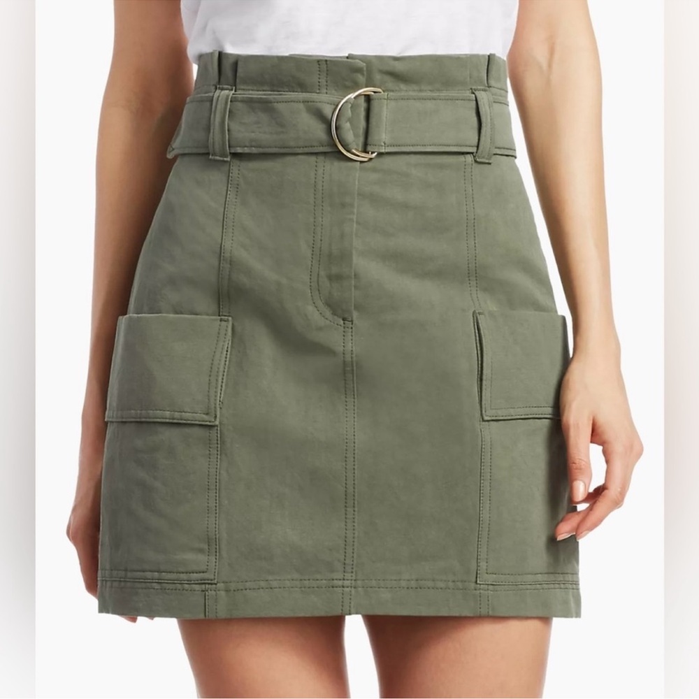A.L.C. Sage Green Mini Skirt with Belt